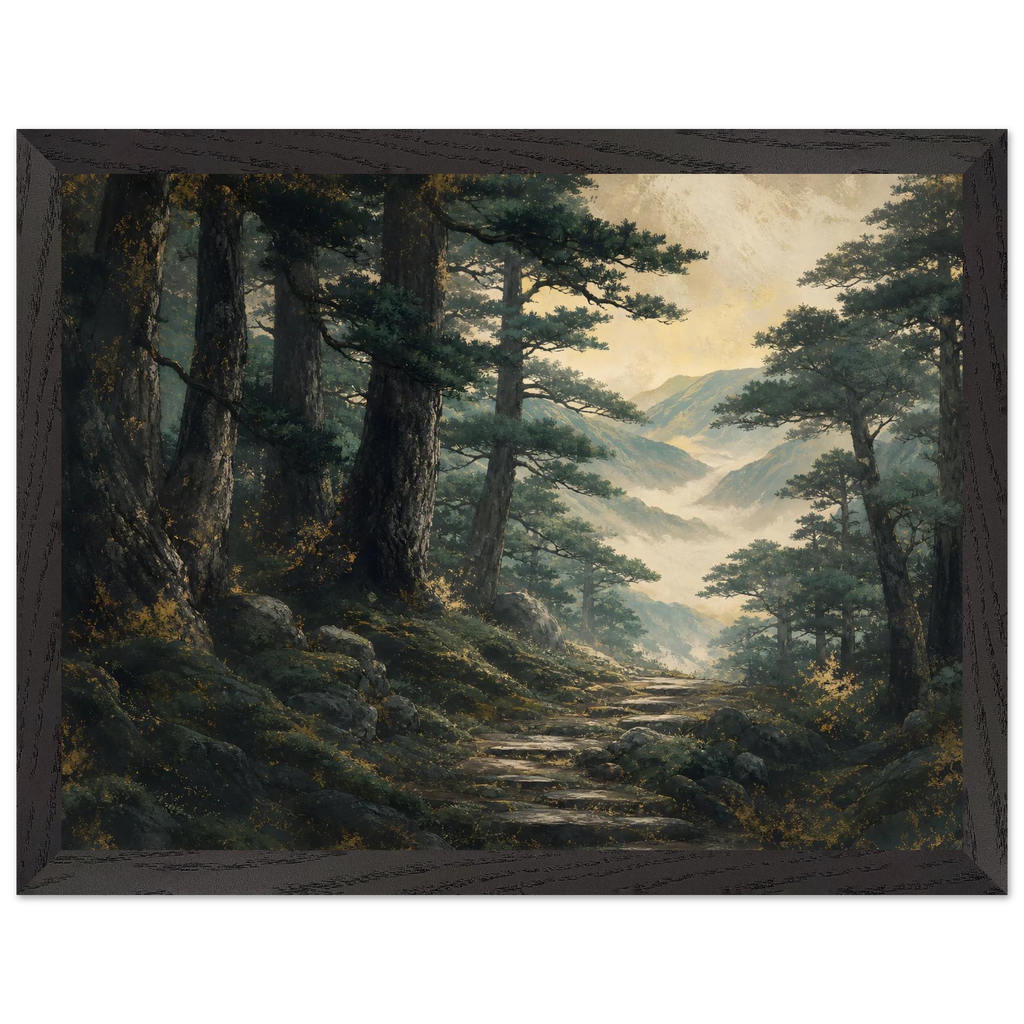Cypress Passage: japanese art and japandi. Framed fine art print by The Light Stays.