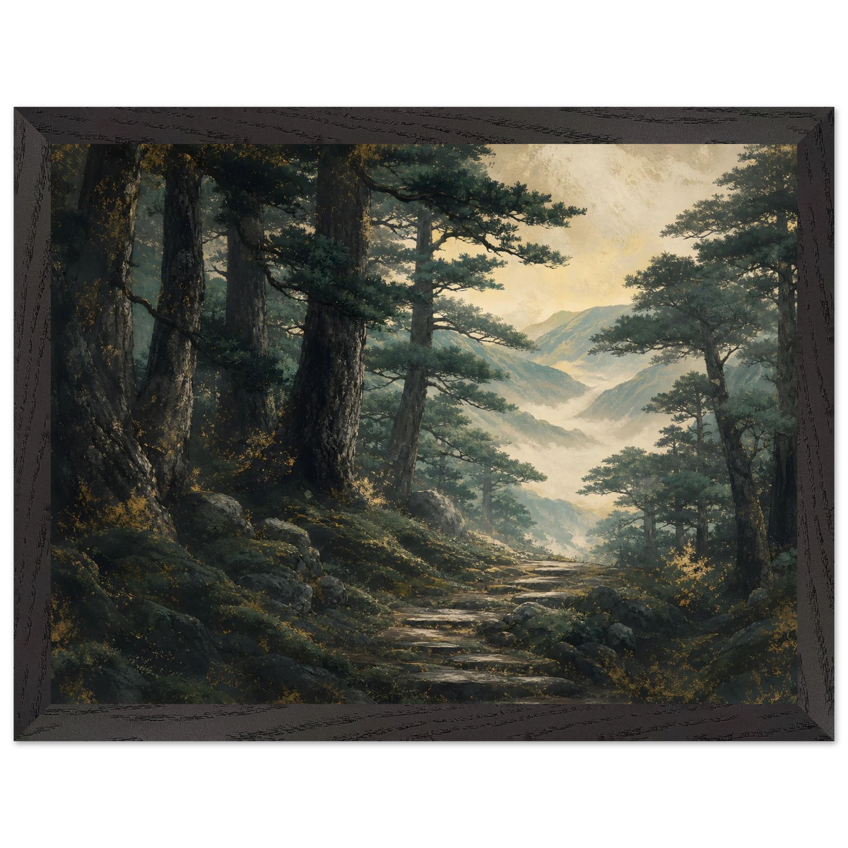 Cypress Passage: japanese art and japandi. Framed fine art print by The Light Stays.