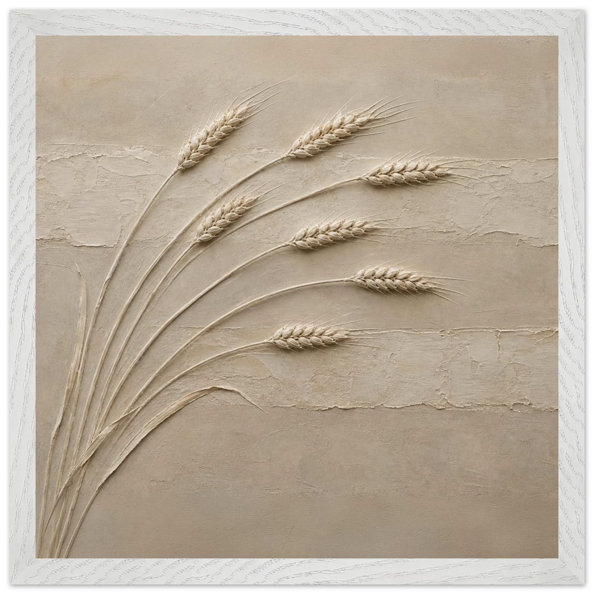 Wheat in Relief: faith, texture and botanical. Framed fine art print by The Light Stays.