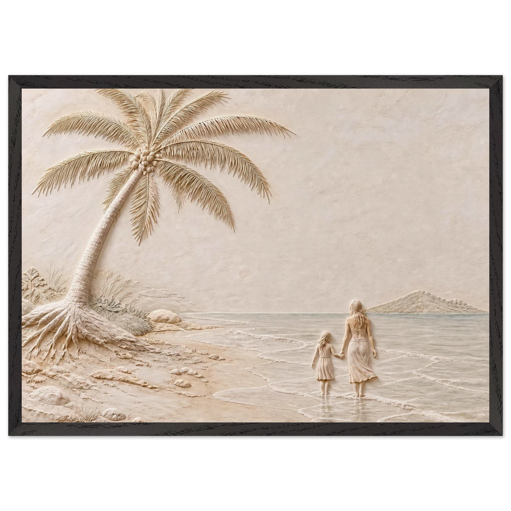 First Tide, sea and coastal landscape. Archival framed fine art print shown framed.