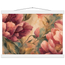 Crimson Peonies, flowers and botanical. Archival fine art poster shown framed.