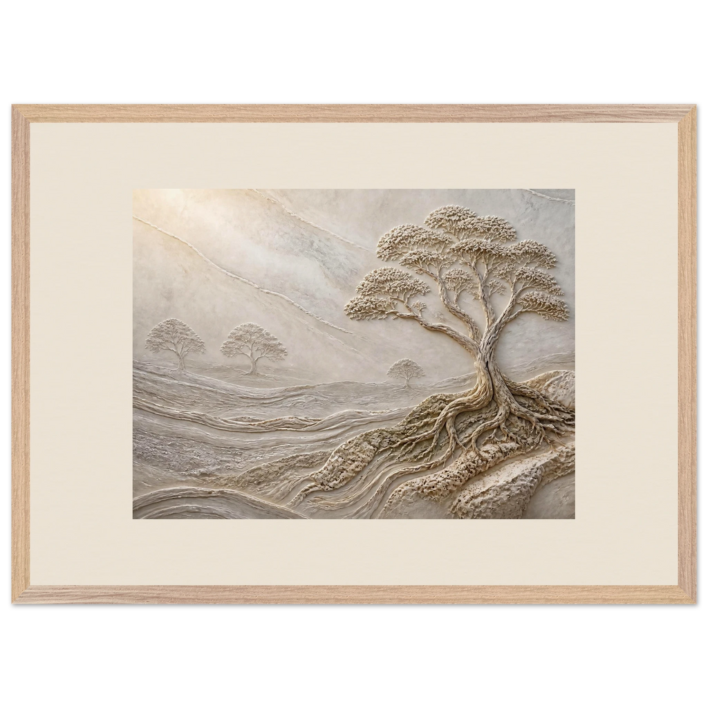 Old Growth: petra and herbarium. Framed fine art print, alternate frame and size.