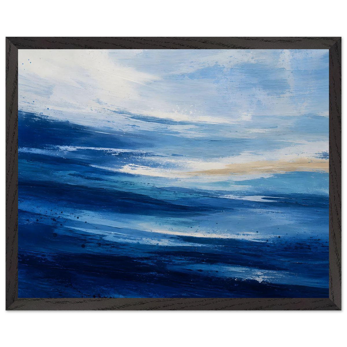Atlantic Blue: coastline, ocean and texture. Framed fine art print by The Light Stays.