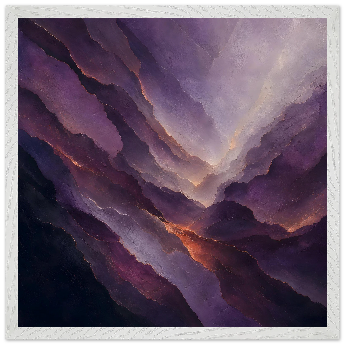 Violet Infinity, moon and night. Archival framed fine art print shown framed.