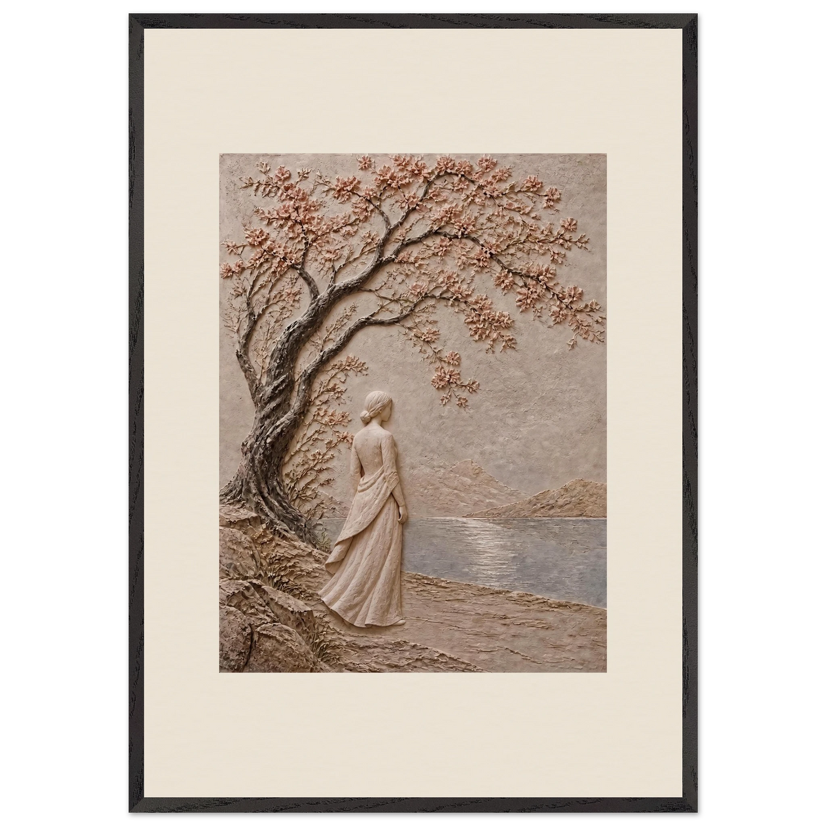 Spring Walk: petra and flora. Museum-quality framed fine art print.