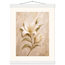 Alabaster Lily: flowers and botanical. Fine art poster, alternate frame and size.