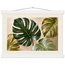 Four Greens, leaves, vivid green and impasto. Archival fine art poster shown framed.