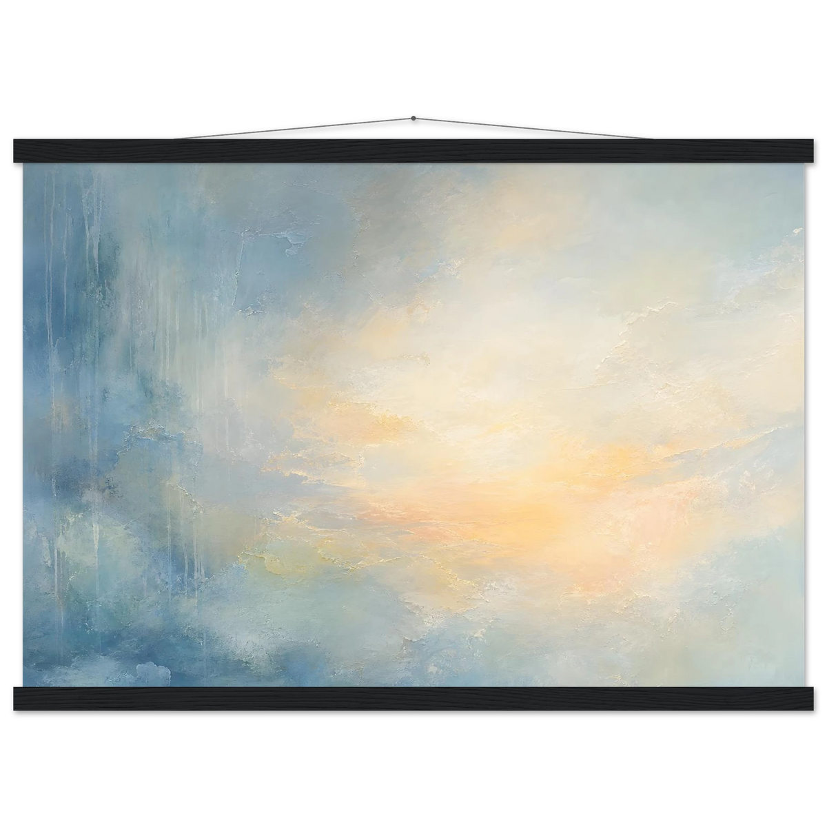 Dawn after Rain, sunrise, coastline and washed light. Archival fine art poster shown framed.