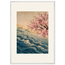 Blossom Tide, japanese art, cherry blossom and wave. Archival framed fine art print shown framed.