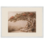 Under the Blossoms, impasto, figure and blossoming canopy. Archival framed fine art print shown framed.