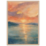 Setouchi Peach Dawn, riviera and japandi. Archival framed fine art print shown framed.