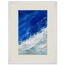 Cobalt Foam: abstract, cobalt and sea foam. Framed fine art print, alternate frame and size.