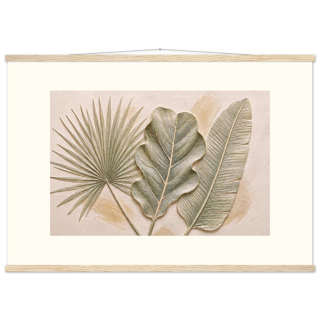 Three Leaves: botanical and nature. Fine art poster by The Light Stays.