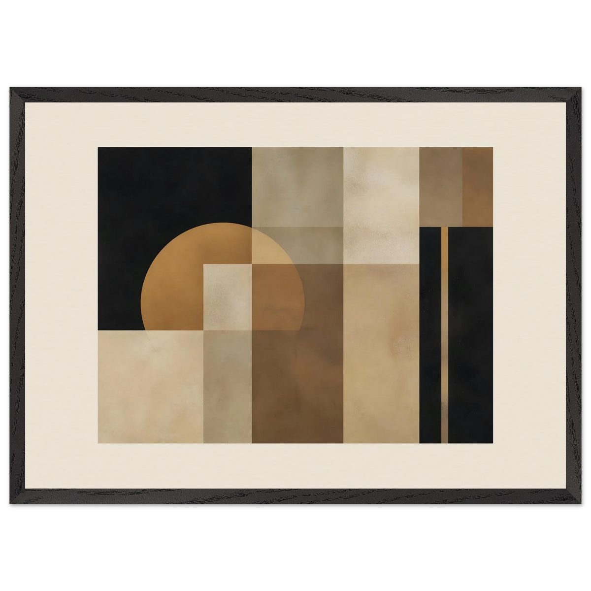 Bronze Architecture: geometric abstract, oxidized metal and texture. Framed fine art print by The Light Stays.