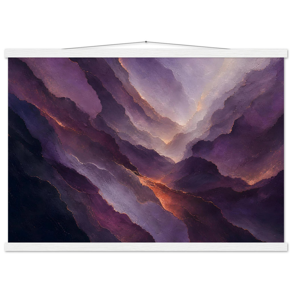 Violet Infinity: moon and night. Fine art poster by The Light Stays.