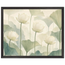 Ivory Lotus Screen: flowers and botanical. Framed fine art print, alternate frame and size.