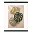 Stone Monstera, botanical and nature. Archival fine art poster shown framed.
