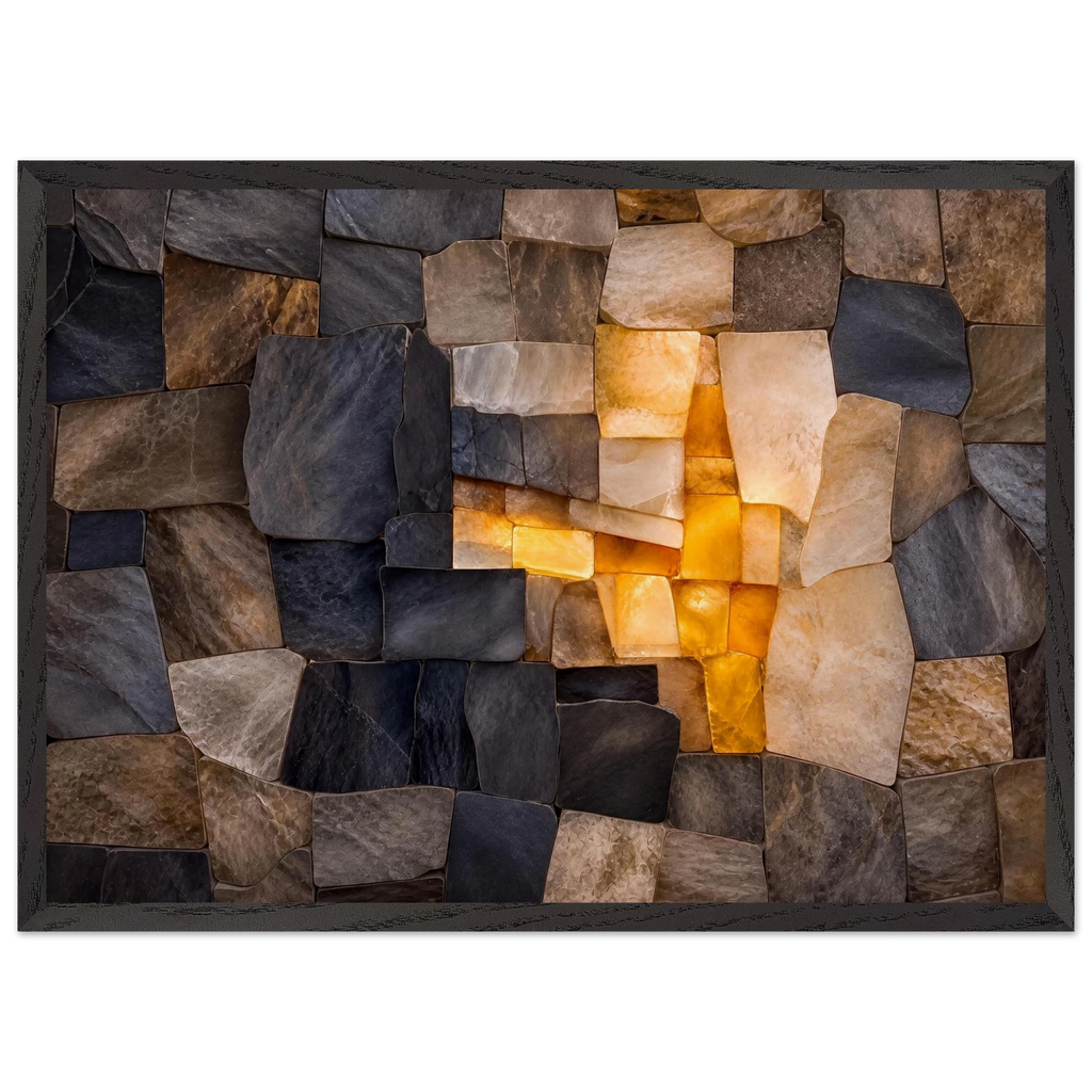 Citrine Seam: lumen and siena. Framed fine art print by The Light Stays.