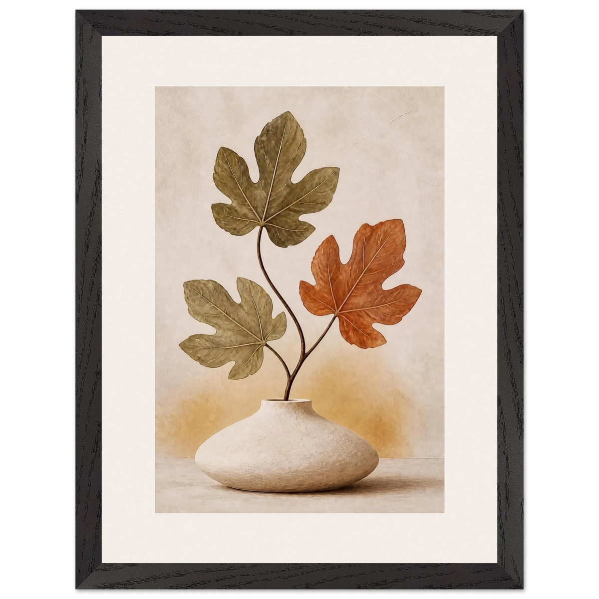 Fig Season: mediterranean and earth tones. Framed fine art print.