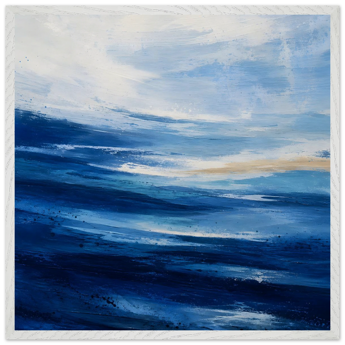 Atlantic Blue: coastline, ocean and texture. Framed fine art print by The Light Stays.