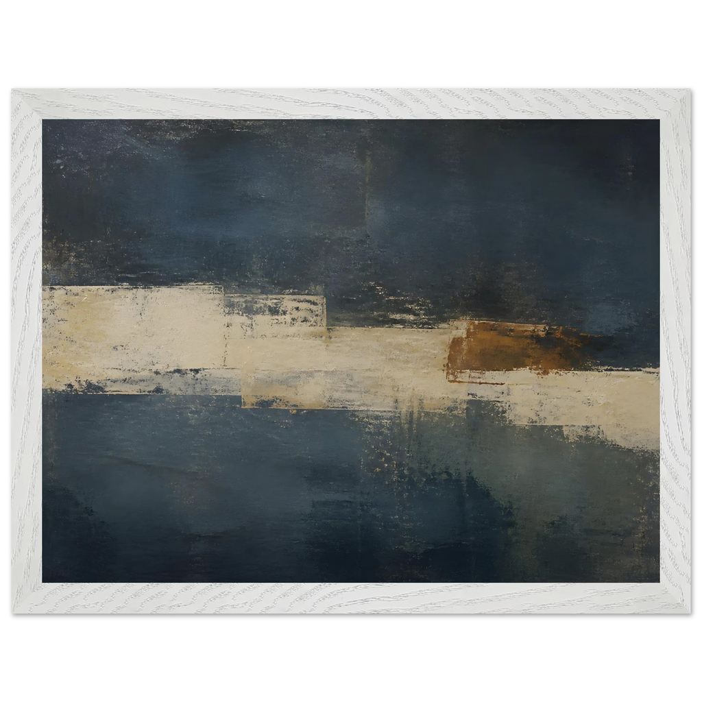 Ivory Crossing: abstract, ivory and serene lines. Framed fine art print by The Light Stays.