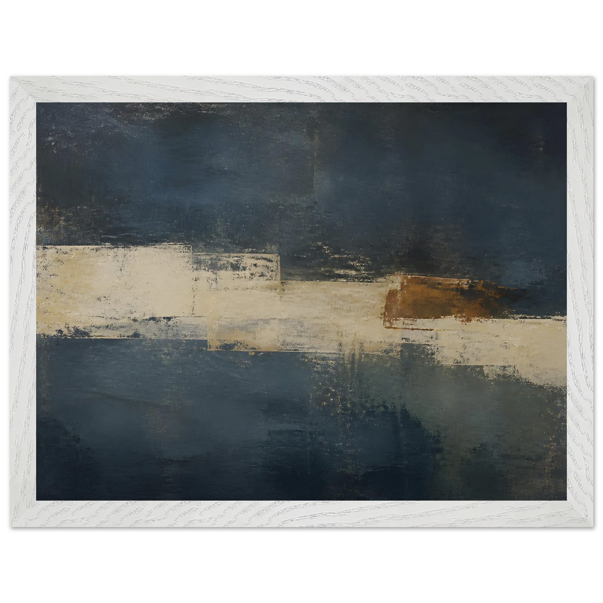 Ivory Crossing: abstract, ivory and serene lines. Framed fine art print by The Light Stays.
