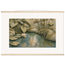 Papyrus Pond: lake, papyrus and serene greens. Fine art poster, alternate frame and size.