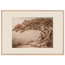 Under the Blossoms: impasto, figure and blossoming canopy. Framed fine art print, alternate frame and size.