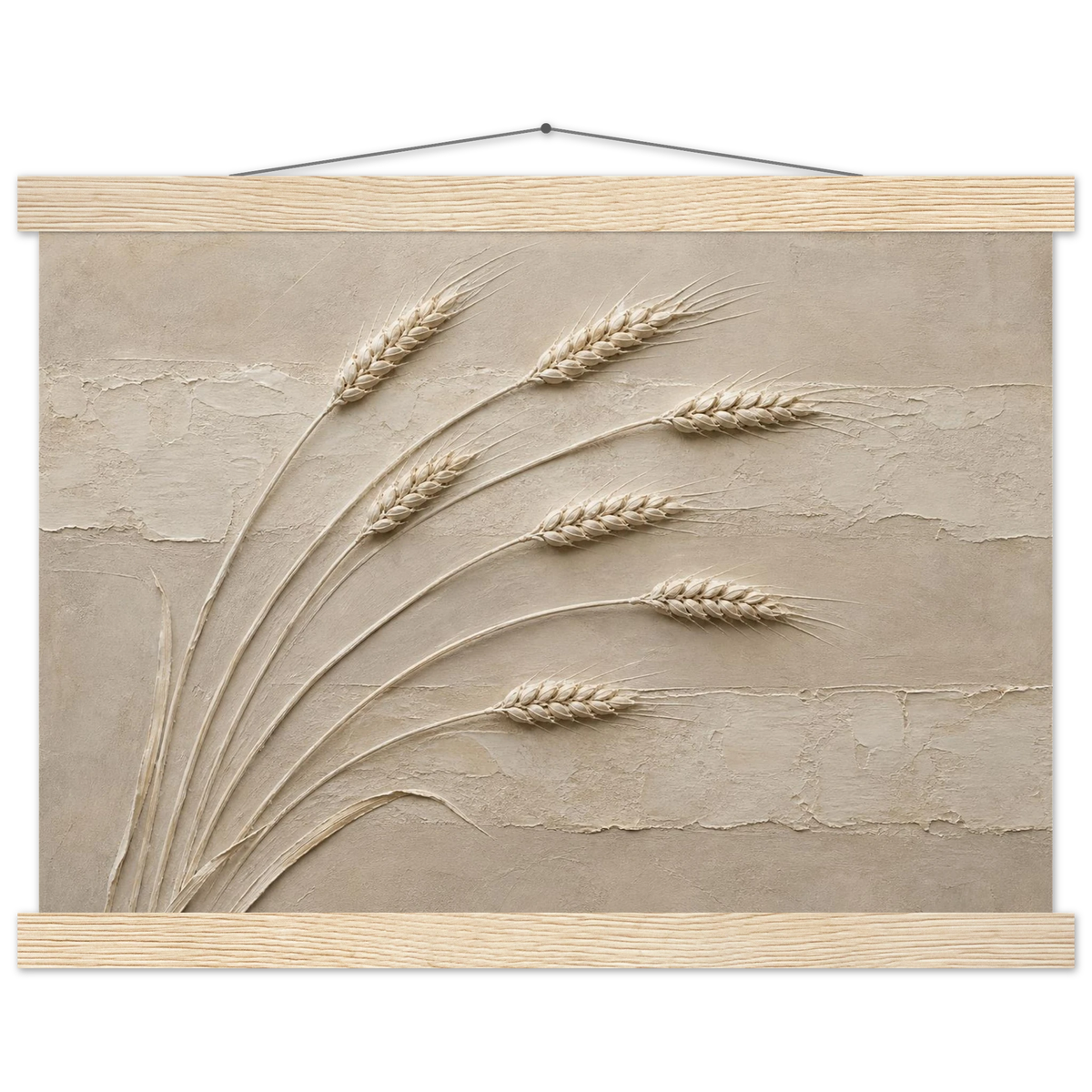 Wheat in Relief: faith, texture and botanical. Fine art poster.