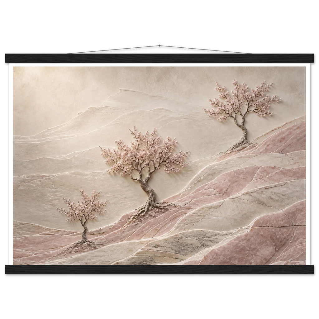 Blossom Terraces: flowers and botanical. Fine art poster by The Light Stays.