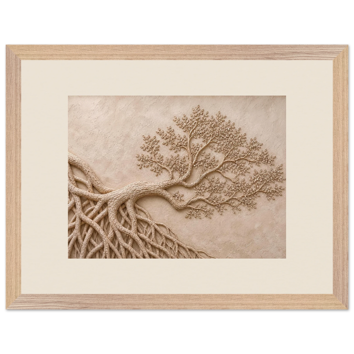 Root Lattice: petra and herbarium. Framed fine art print, alternate frame and size.