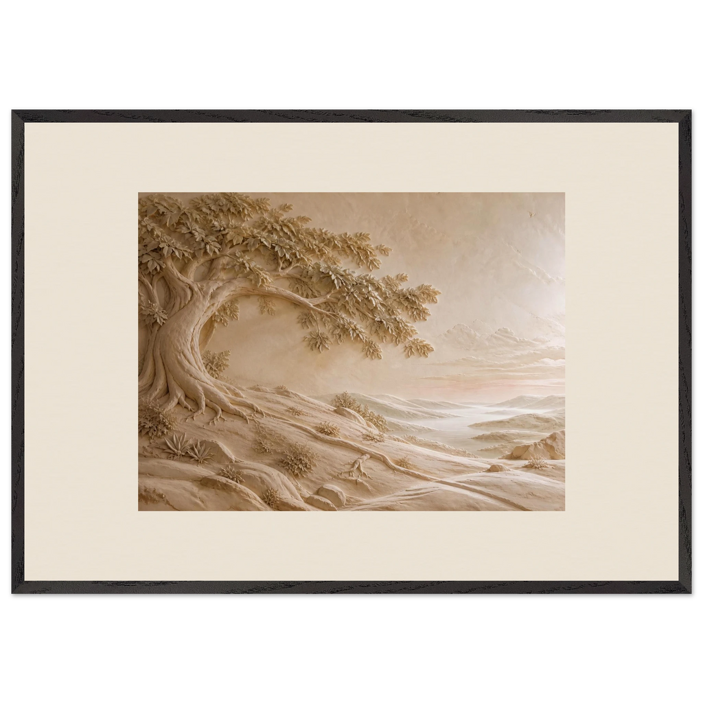 Sandstone Dawn: lumen and siena. Framed fine art print by The Light Stays.