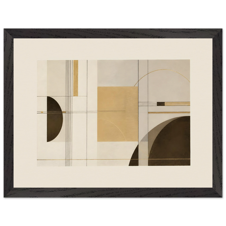 Linhas de Areia, quadro abstrato emoldurado da The Light Stays.