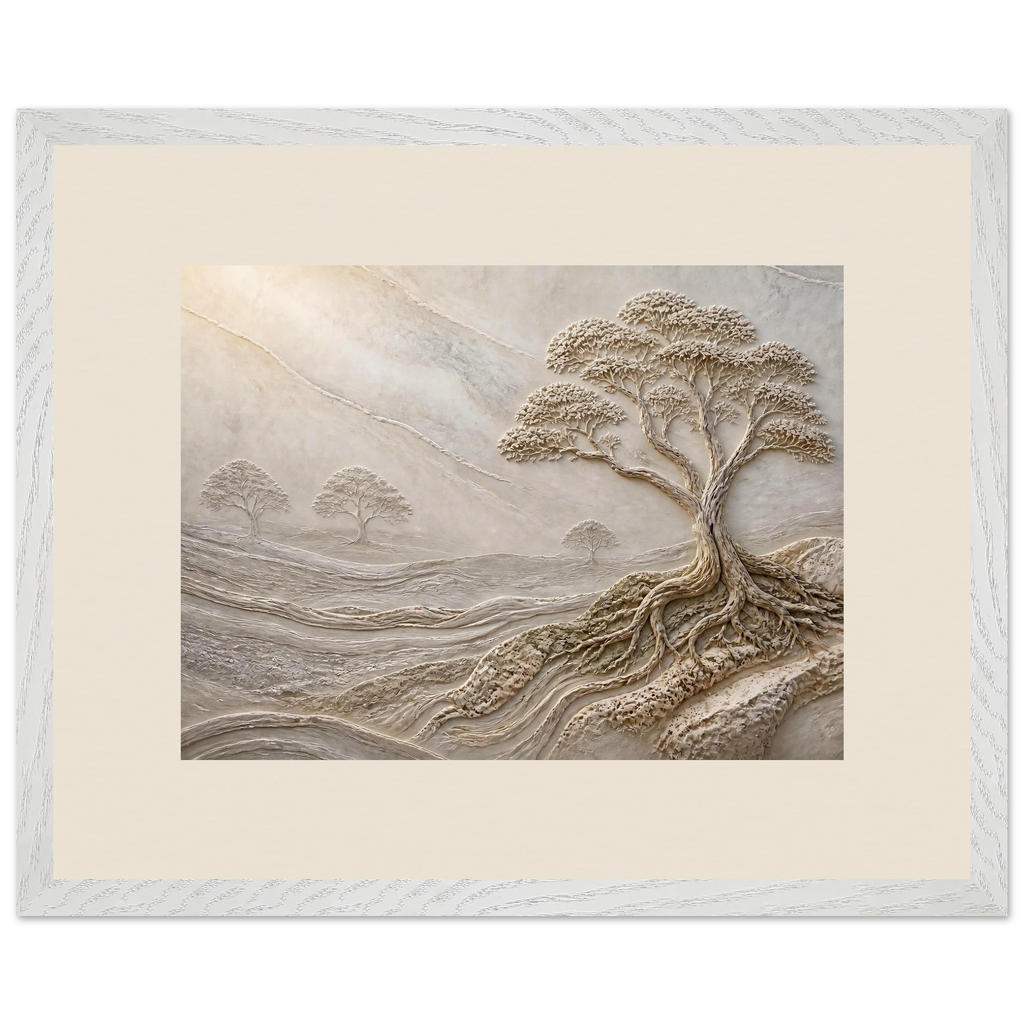 Old Growth: petra and herbarium. Framed fine art print, alternate frame and size.