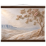 Cliffside Bloom: petra and flora. Museum-quality fine art poster.