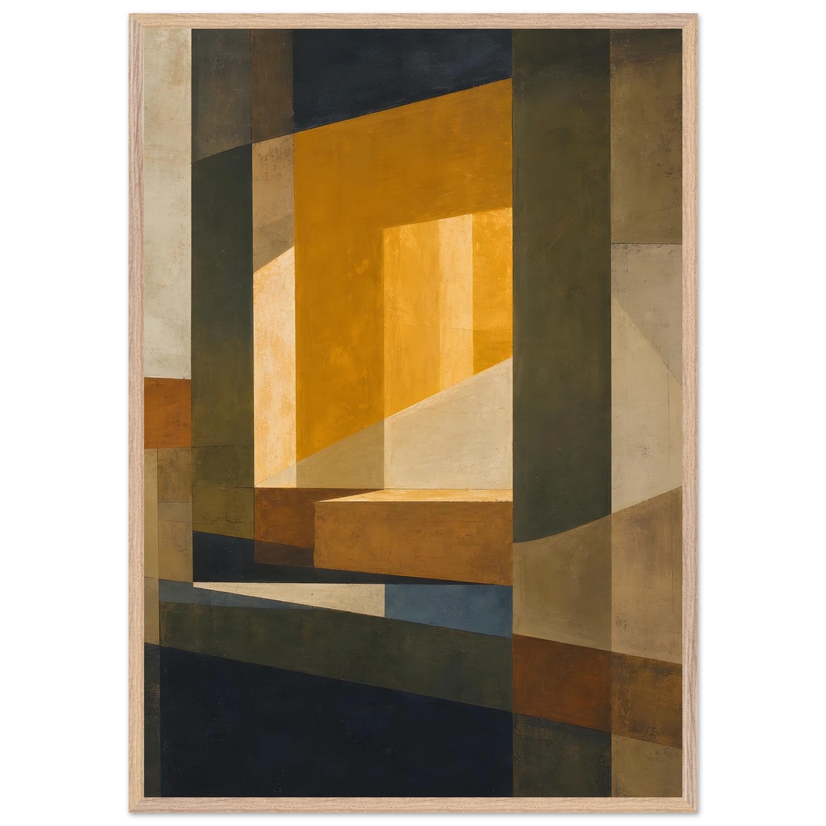 Ochre Window: architecture, mediterranean and earth tones. Framed fine art print by The Light Stays.