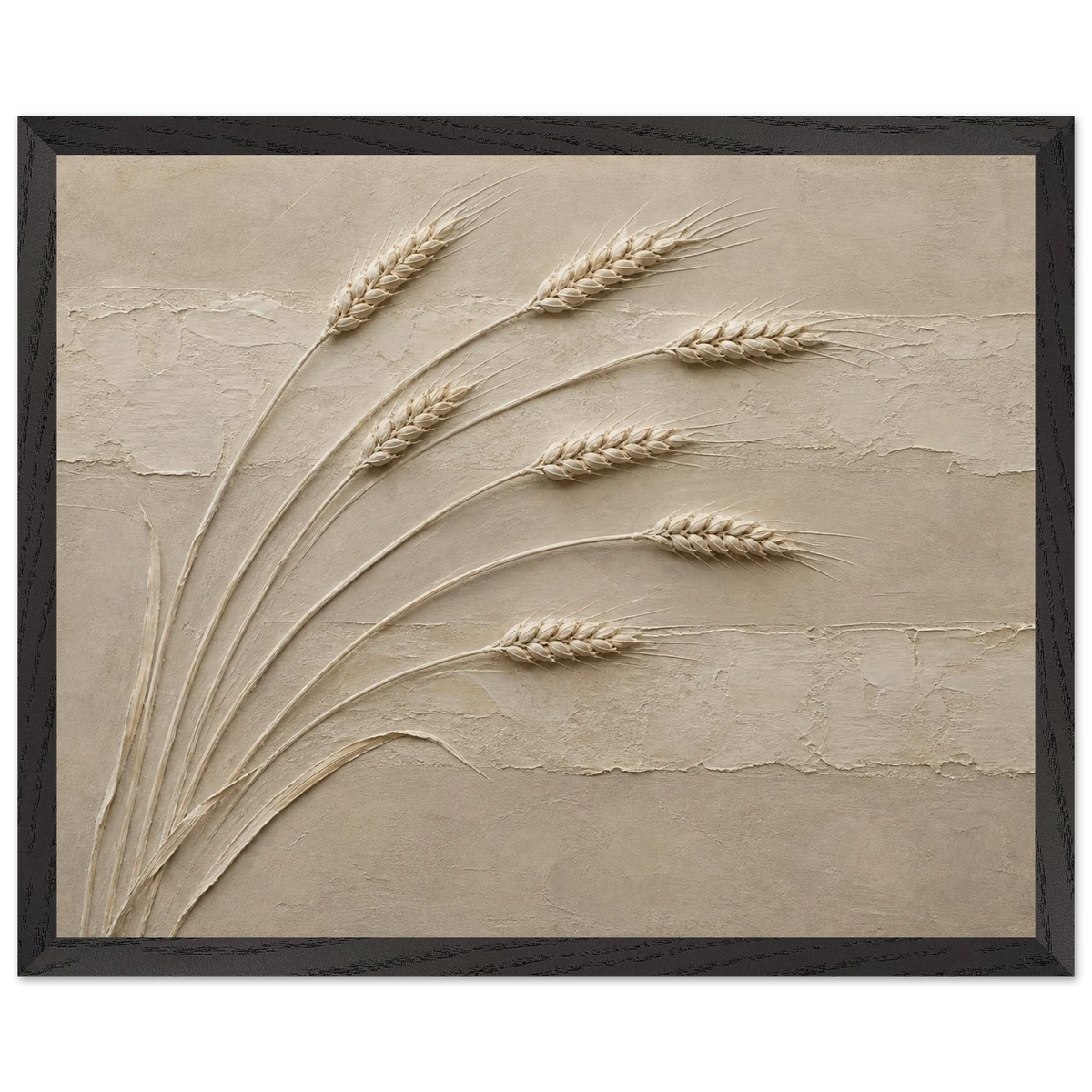 Wheat in Relief: faith, texture and botanical. Framed fine art print by The Light Stays.