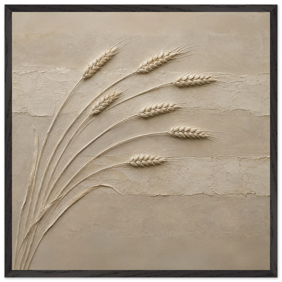 Wheat in Relief: faith, texture and botanical. Framed fine art print by The Light Stays.