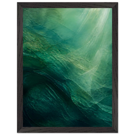 Ressaca de Jade, quadro de mar emoldurado da The Light Stays.