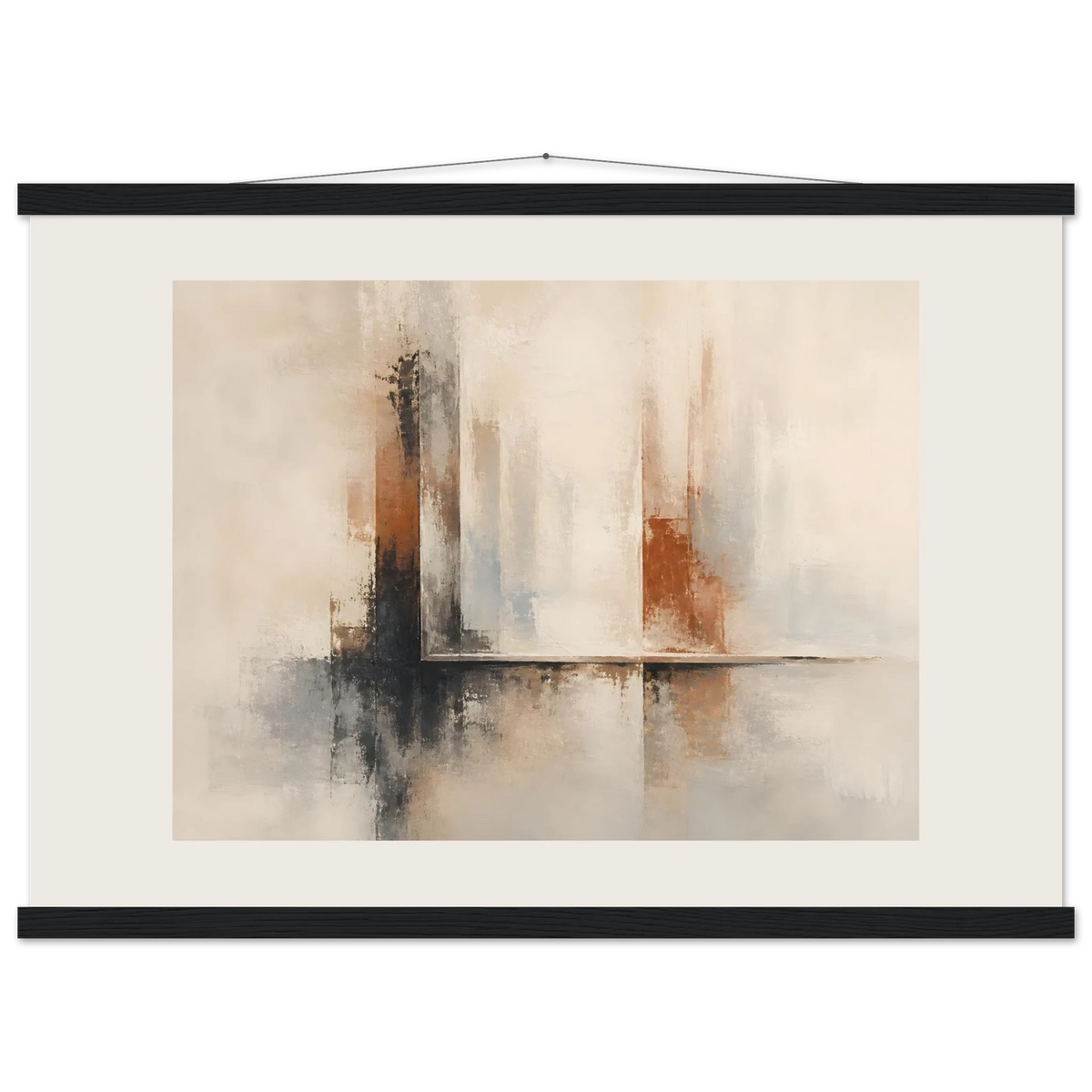 Mineral Threshold: architecture, geometry and rust. Museum-quality fine art poster.