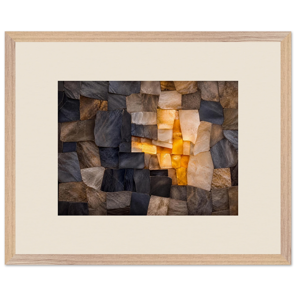 Citrine Seam: lumen and siena. Museum-quality framed fine art print.