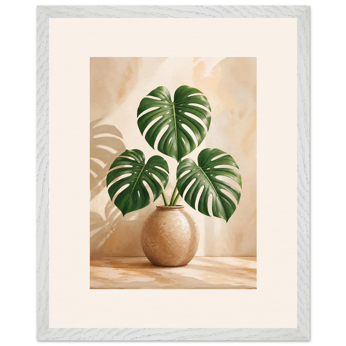 Vessel and Shadow, mediterranean and earth tones. Archival framed fine art print shown framed.