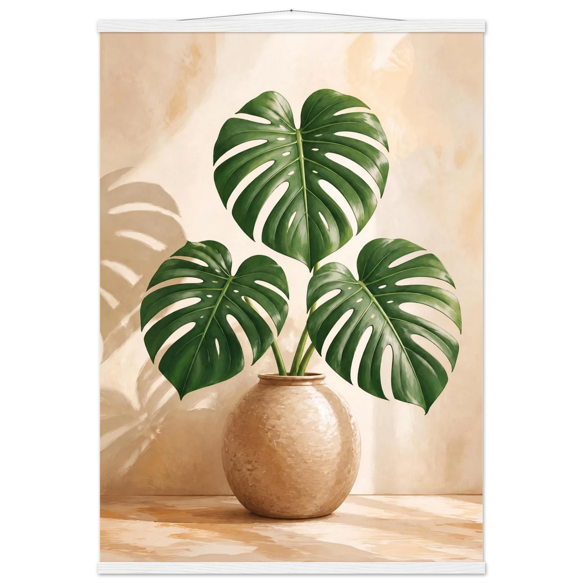 Vessel and Shadow: mediterranean and earth tones. Fine art poster, alternate frame and size.