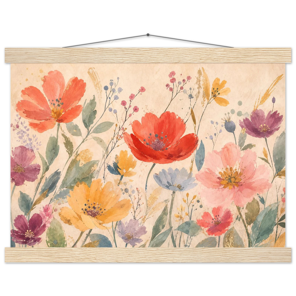 Floral Rhythm: flowers and botanical. Fine art poster by The Light Stays.