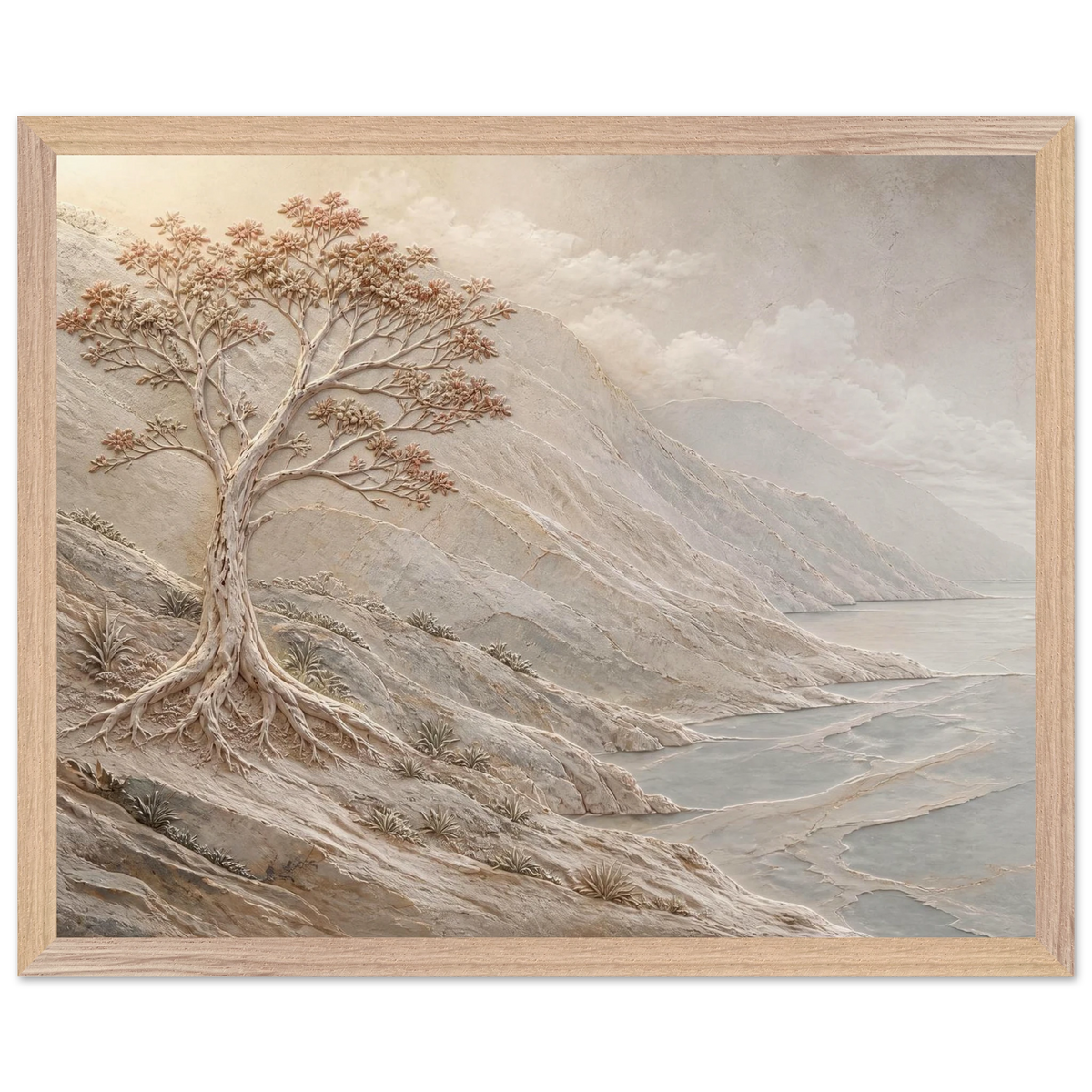 Coral Headland, sea and coastal landscape. Archival framed fine art print shown framed.
