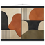 Compass and Clay: geometric abstract, clay and curves. Fine art poster, alternate frame and size.