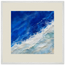 Cobalt Foam: abstract, cobalt and sea foam. Museum-quality framed fine art print.
