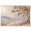 Cliffside Bloom: petra and flora. Fine art poster, alternate frame and size.