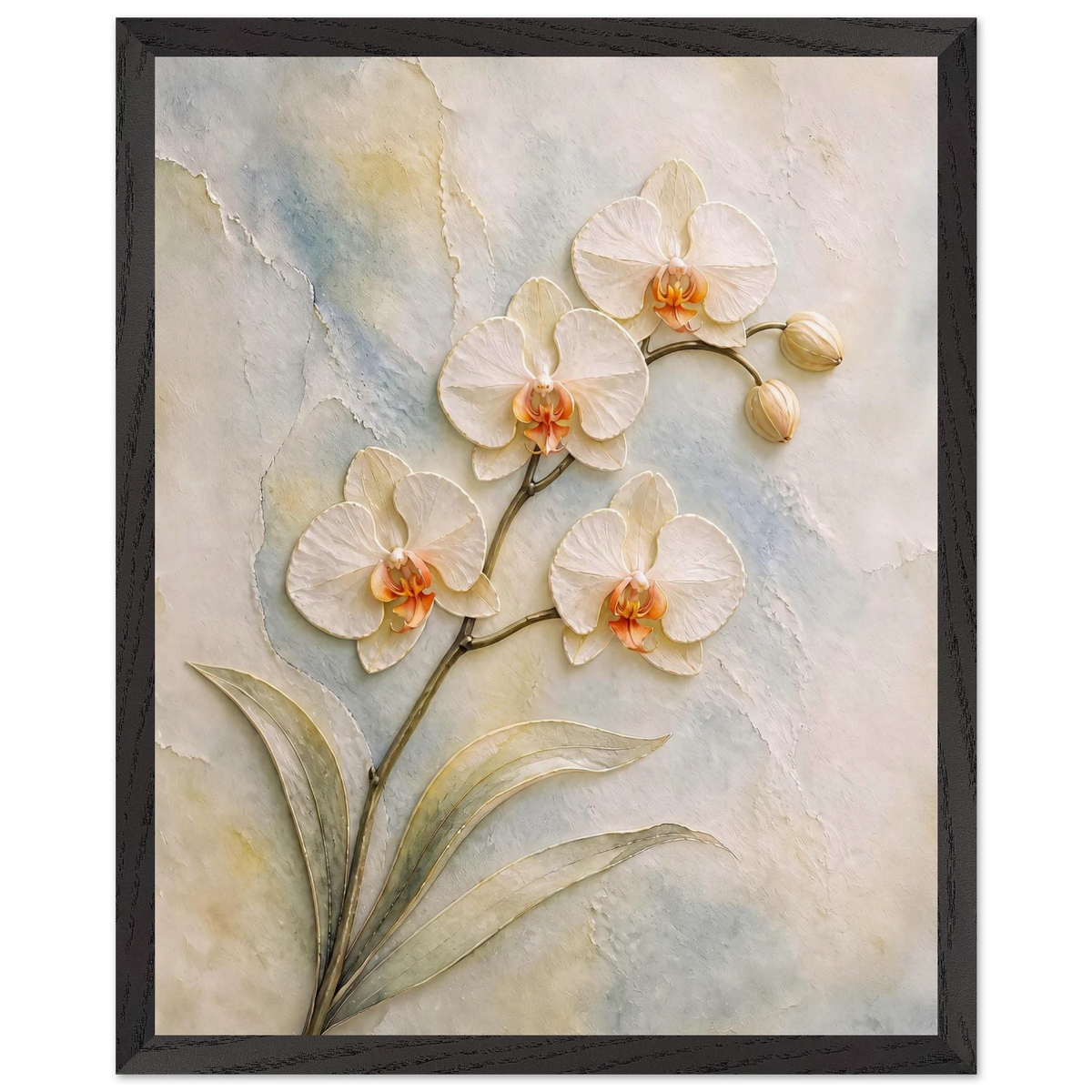 Porcelain Orchid: flowers and botanical. Framed fine art print by The Light Stays.