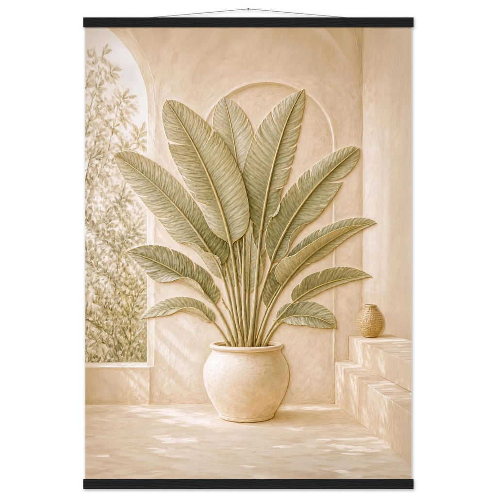 Courtyard Noon: landscape and sun. Fine art poster by The Light Stays.